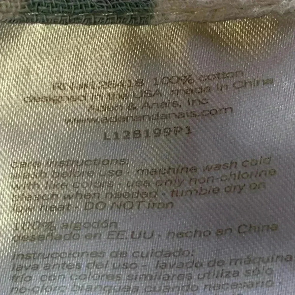 Aden+Anais 100%  organic cotton muslin swaddle blanket 44”by 44” - Picture 4 of 5